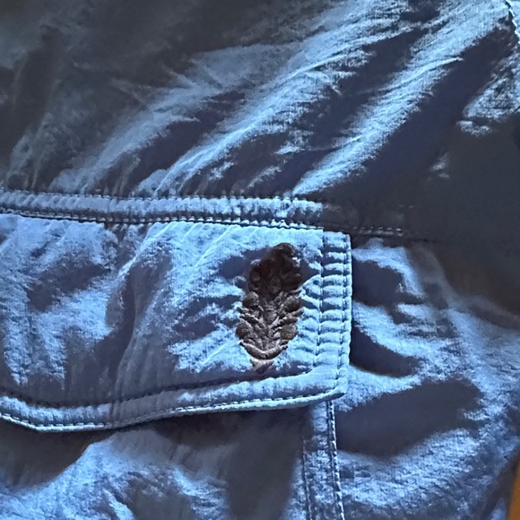 Free People Movement Off tge Bleachers Coaches Super Sonic Blue Jacket -New L - Picture 6 of 6